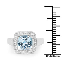 Load image into Gallery viewer, 2.46 Carat Genuine Blue Topaz and White Topaz .925 Sterling Silver Ring