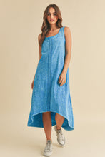 Load image into Gallery viewer, High-Low Hem Scoop Neck Midi Comfortable Tank Dress For Women Modern Chic, Versatile Design with Trendy High-Low Hem, Perfect for Casual & Elevated Looks