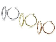 Load image into Gallery viewer, 25mm Classic French Lock Hoops in Solid Sterling Silver