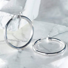 Load image into Gallery viewer, 25mm Classic French Lock Hoops in Solid Sterling Silver