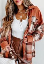 Load image into Gallery viewer, Plaid Button Up Long Sleeve Jacket Classic & Timeless Lightwear Outerwear For women and Girls