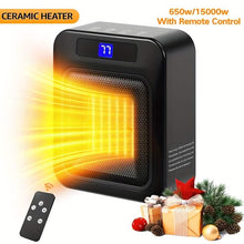 Load image into Gallery viewer, Space Heater for Indoor Use – 1500W Ceramic with Remote & Timer