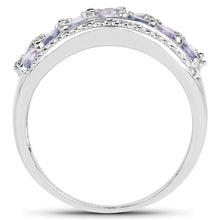 Load image into Gallery viewer, 1.44 Carat Genuine Tanzanite & White Topaz .925 Sterling Silver Ring