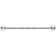 Load image into Gallery viewer, Surgical Steel Notched Industrial Barbell Earring