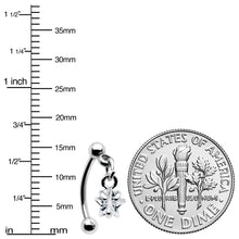 Load image into Gallery viewer, Top Down Clear Gem Dangle Star Eyebrow Ring