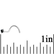 Load image into Gallery viewer, Jet Black Cubic Zirconia Nose Screw