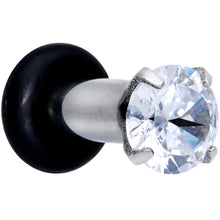 Load image into Gallery viewer, 8G Stainless Steel Clear Cubic Zirconia Single Flare Plug Set