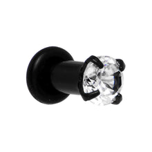 Load image into Gallery viewer, 8G Black Clear Cubic Zirconia Plug