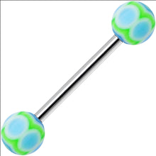 Load image into Gallery viewer, Blue Lime MARRACAS Barbell Tongue Ring