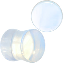 Load image into Gallery viewer, 1/2 Argenon Opalite Natural Stone Saddle Plug Set