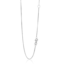 Load image into Gallery viewer, 14k White Gold Adjustable Box Chain 0.8mm