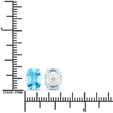 Load image into Gallery viewer, 4.00 Carat Genuine Swiss Blue Topaz .925 Sterling Silver Earrings