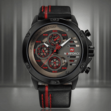 Load image into Gallery viewer, Men's Sports Waterproof Watch With Chronometers And Leather Belt Multifunction Wristwatch Unique Design Perfect Gift
