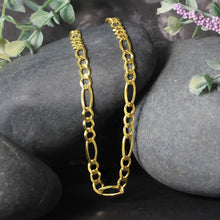 Load image into Gallery viewer, 10K Yellow Gold Solid Figaro Chain (4.50 mm)