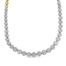 Load image into Gallery viewer, IGI Certified 14K Yellow Gold 14 3/4 cttw Pave Set Round-Cut Diamond Riviera Necklace (F-G Color, S2-I1 Clarity)