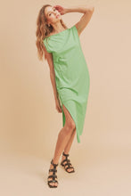 Load image into Gallery viewer, Side Slit Round Neck Sleeveless Midi Dress For Women Casual Chic with Side Slits for Modern Elegance