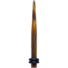 Load image into Gallery viewer, Black Brown Animal Print Acrylic Taper 2G to 00G