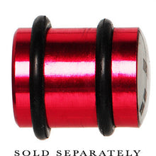 Load image into Gallery viewer, 12mm Red Anodized Titanium Blinking Plug