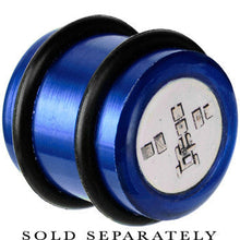 Load image into Gallery viewer, 16mm Blue Anodized Titanium Blinking Plug