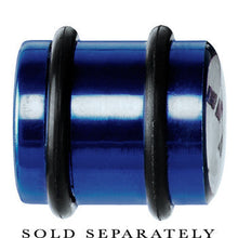 Load image into Gallery viewer, 14mm Blue Anodized Titanium Blinking Plug