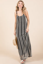 Load image into Gallery viewer, Plus Size Striped Scoop Neck Beaded Strap Maxi Cami Dress โ Elegant and Stylish Cami Dress , Beaded Straps, and Flattering Scoop Neckline