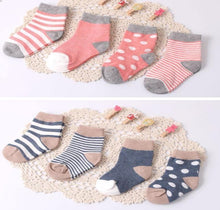 Load image into Gallery viewer, 4PCS/SET Pairs Of Modern Baby and Kids Cotton Socks Spring/autumn Winter Newborn Infant Toddler Floor Socks for Kids