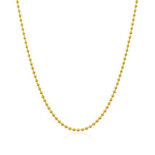 Load image into Gallery viewer, 18k Yellow Gold Bead Chain 1.5mm (1.50 mm)