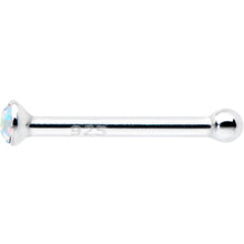 Load image into Gallery viewer, Sterling Silver 1.2mm Aurora Nose Bone Created with Crystals