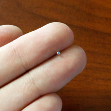 Load image into Gallery viewer, Sterling Silver 1.2mm Aurora Nose Bone Created with Crystals