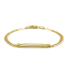 Load image into Gallery viewer, 14k Yellow Gold Curb Link Style Children's ID Bracelet