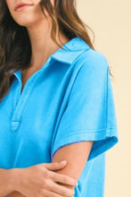 Load image into Gallery viewer, Sky Blue Short Sleeve Dress Simple Casual and Effortless Dress for Women Soft Comfortable Dress