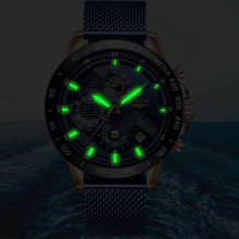 Load image into Gallery viewer, Men's Sports Waterproof Watch With Stainless Steel Bracelet Unique Design Perfect Gift For Your Man