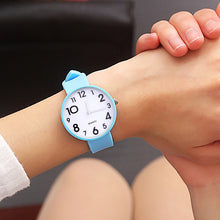 Load image into Gallery viewer, Small Dial Casual Fashion Watch Thin Strap Female Student Silicone Strap Temperament Ladies Watch Fresh Children Clock Casual Quartz Wristwatch With Bezel Case Silicone Band Watch For Women Girls