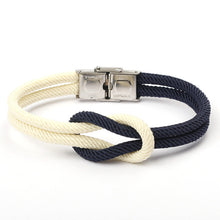 Load image into Gallery viewer, New Elegant Fashion Multi-Layer Concentric Modern Knot Rope Men Anchor Luxury Bracelet Charm Fine Bracelets For Women Fold Over Clasp Navy Style Jewelry