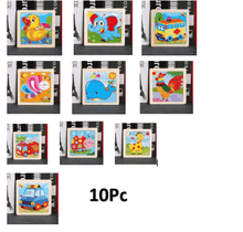 Load image into Gallery viewer, 10pcs Of Wood Puzzle Baby Young Children Early Lessons Learned Intelligence Cartoon Animal Puzzle Wooden Toys Education Puzzles