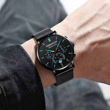 Load image into Gallery viewer, New Fashion Luminous Mens Watches Luxury Sport Quartz Mesh Strap Elegant Waterproof Wristwatch For Men