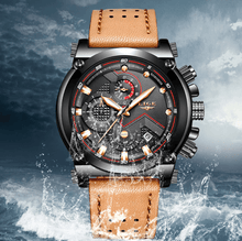 Load image into Gallery viewer, Men's Waterproof Modern Watch With Leather Belts, Stainless Steel Case Excellent Look Perfect Gift