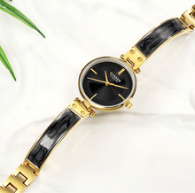 Load image into Gallery viewer, Womens Elegant Stainless Steel Watch With Ceramic Bracelet In Shimmering Marble Colors