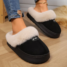 Load image into Gallery viewer, Women Fur Slippers Winter Warm Shoes Suede Plush House Indoor Outdoor Men Couples Cotton Cozy Comfy Faux Fur Slip-On Women House Shoes Memory Foam Suede Fluffy Comfort Plush Anti-Slip Slippers