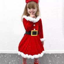 Load image into Gallery viewer, Baby Girls Christmas Romper Ruffles Fly Sleeve Sequins Red Party Dress Unique Design Excellent Look