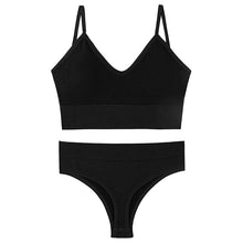 Load image into Gallery viewer, Women Seamless Bra Top Fitness Swimwear Push Up Exercise Bikini For Women 2 Pieces Ribbed Seamless Yoga Bikini Sets Sports Bra And Underwear Set 2 Piece High Waist Summer Bikini