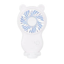 Load image into Gallery viewer, Handheld Pocket Mini Fan Portable With Bracket USB Mini Fan Portable Pocket Fan Cartoon Handheld Desktop Rechargeable Standing Fan Three Gear Wind Speed Regulation Battery Operated USB Small Fan with 3 Speeds for Home Office Car Outdoor Travel