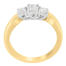 Load image into Gallery viewer, 14K Two-Toned Gold 1/2 CTTW Round-cut Diamond Ring (G-H, SI1-SI2)