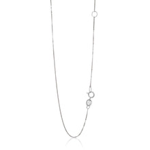 Load image into Gallery viewer, 14k White Gold Adjustable Box Chain 0.6mm