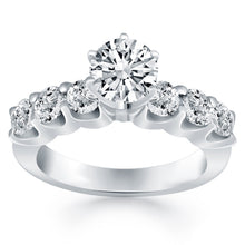 Load image into Gallery viewer, 14k White Gold Shared Prong Diamond Engagement Ring