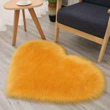 Load image into Gallery viewer, 1pc Faux Fur Room Rug, Heart Shaped Plush Rug, Fluffy Carpet For Living Room Bedroom Sofa, Shaggy Carpet Area Mat 50*60cm/19.68*23.62in