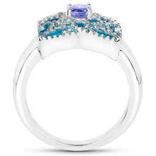 Load image into Gallery viewer, 0.44 Carat Genuine Tanzanite .925 Sterling Silver Ring