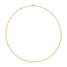 Load image into Gallery viewer, Solid 14K Yellow Gold 2.5mm Paperclip Chain Necklace Unisex 18" Inches