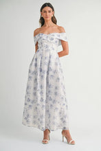 Load image into Gallery viewer, Floral Printed Off Shoulder Maxi Dress β Chic Off Shoulder Maxi Dress, Vibrant Floral Print, Beach Vacation Dress, Casual Summer Maxi Dress