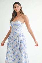 Load image into Gallery viewer, Sweetheart Neckline Floral Printed Midi Dress – Floral Midi Dress, Sweetheart Neckline Dress, Romantic Midi Dress, Feminine Floral Dress, Elegant Midi Dress